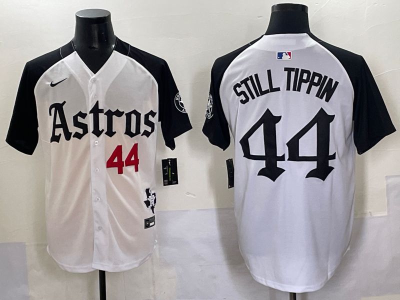 Men 2025 Houston Astros 44 Still Tippin White Black Five generations Joint Name Nike MLB Jersey style 2
